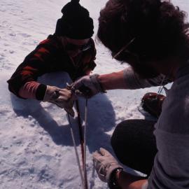 Prussicking - going over the lip 