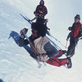 Position for ice axe brake