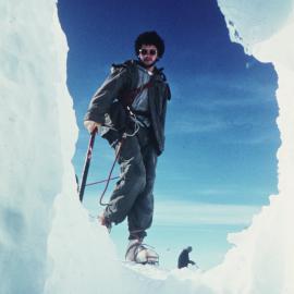 Inside crevasse looking out 