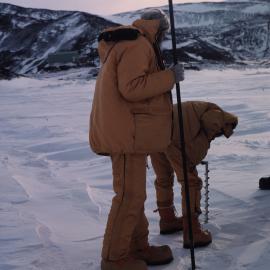 Walt Fowlie & Pete Brailsford test sea ice 
