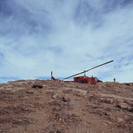 Helicopter and US Glacial Surveyors