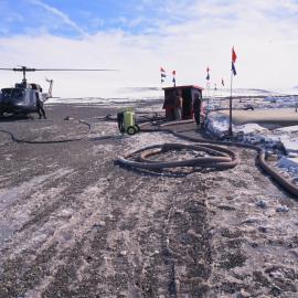 Helicopter Refuelling at Marble Point