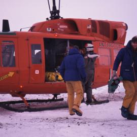 Unloading US Helicopter at Scott Base
