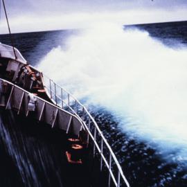 Icebreaker at Work in Ross Sea