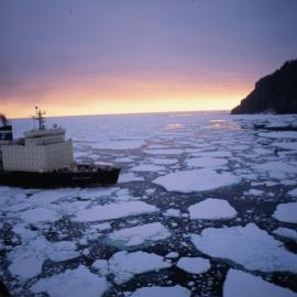 Kapitan Khlebnikov in sea Ice