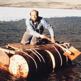 Drum Boat in Lake Vanda Moat