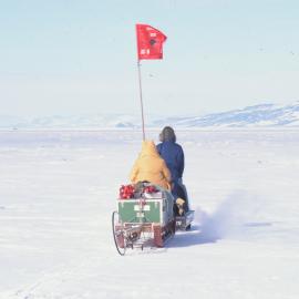 V.U.W, K25. Sea ice expedition, Motor toboggan & sledge
