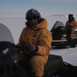 Anna Carr on a Grizzly