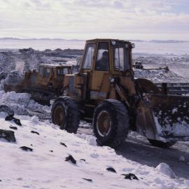 920 Loader Clearing Snow