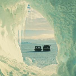 NZAP Hagglunds Through Erebus Glacier Tongue Ice Cave