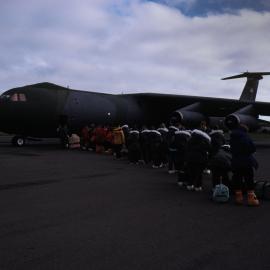 Passengers Boarding a Starlifter