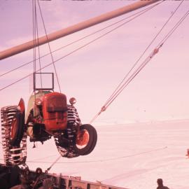 Loading Hillary's Tractor on Board Ship