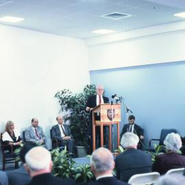 Mike Collins, DSIR Director General, at Opening of INC