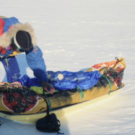 Arved Fuchs and Man Haul Sled