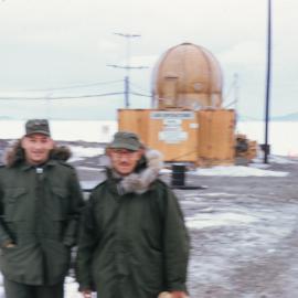 John Meraleto, Geoff Markham at the McMurdo Weather Office