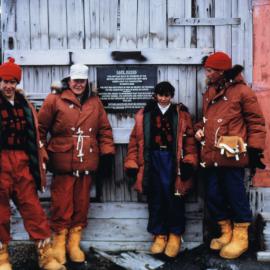Sir Arthur Espie Porritt, Governor General of NZ and sons at Cape Royds hut