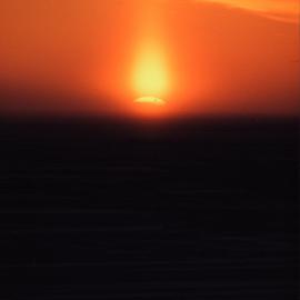 Sun Pillar above Sun on Horizon, McMurdo Sound