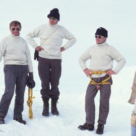 Invited Visitors watching an abseiling demo 