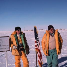 Lord Shackleton and Lord Elworthy at the South Pole