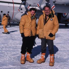 Simon Upton and Commodore Tempero on arrival