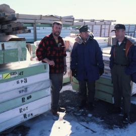 John Thurston, Captain Brian Shoemaker and Admiral Lawrence tour Scott Base - Stage 4 construction materials