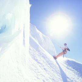 NZ Member of Parliament, Phil Goff, abseiling