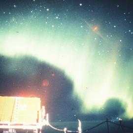 Rayed Structure Aurora with Auroral Lab in Foreground