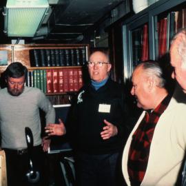 Prime Minister Robert Muldoon visiting the NSF Chalet