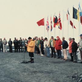 Prime Minister Robert Muldoon at Scott Base 25th Anniversary Address