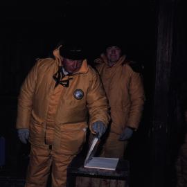 Governor-General Sir David Beattie at Discovery Hut