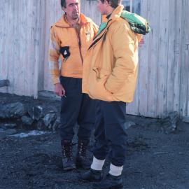Prince Edward and Jack Fry at Scott's Discovery Hut