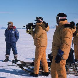 Robert Baden Thomson, Prince Edward and Mark Pen at the Ice Runway