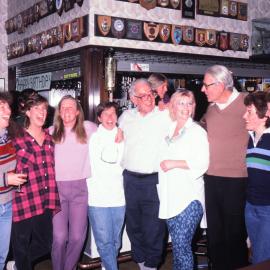 Lord Shackleton and Lord Elworthy at the Bell, with the Belles