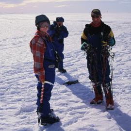 Princess Anne and Andy Thompson during Antarctic Field Training in 1993