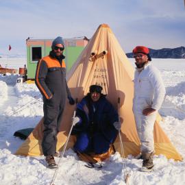 Princess Sirindhorn of Thailand in her tent
