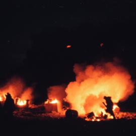 Winter Rubbish Fire