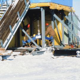 Cape Roberts Project: Deploying Cape Roberts drill guide or base 