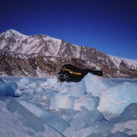 Cape Roberts Project: Hagglunds on Ice block 