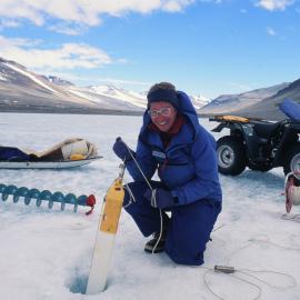 ES Environmental: Kerry Webster taking water samples