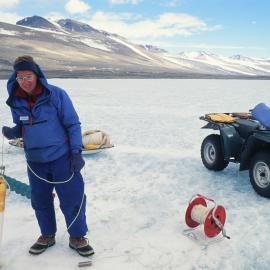 Collecting Water Samples at Lake Vanda