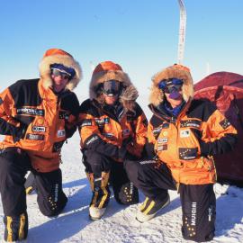 IceTrek at Scott Base: Jon Muir, Eric Philips, Peter Hillary