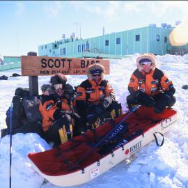 IceTrek at Scott Base: Jon Muir, Eric Philips, Peter Hillary