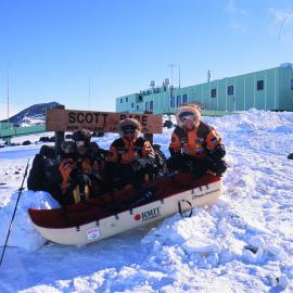 IceTrek at Scott Base: Jon Muir, Eric Philips, Peter Hillary