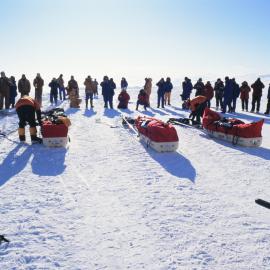 Filming Icetrek's departure from at Scott Base