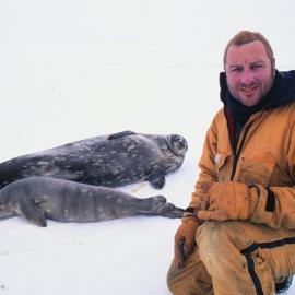 Rob Harcourt (K027) with Weddell Seals