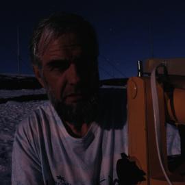 Information Visit: Lester Tomlinson outside Scott Base