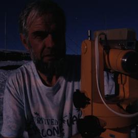 Information Visit: Lester Tomlinson outside Scott Base
