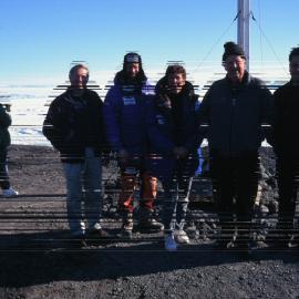 40th Anniversary of Scott Base - Invited Visitors Round the Flagpole
