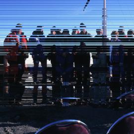 40th Anniversary of Scott Base - Invited Visitors Round the Flagpole