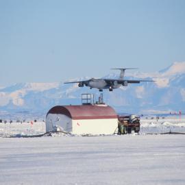 Lockheed C141 B Starlifter coming in to land 